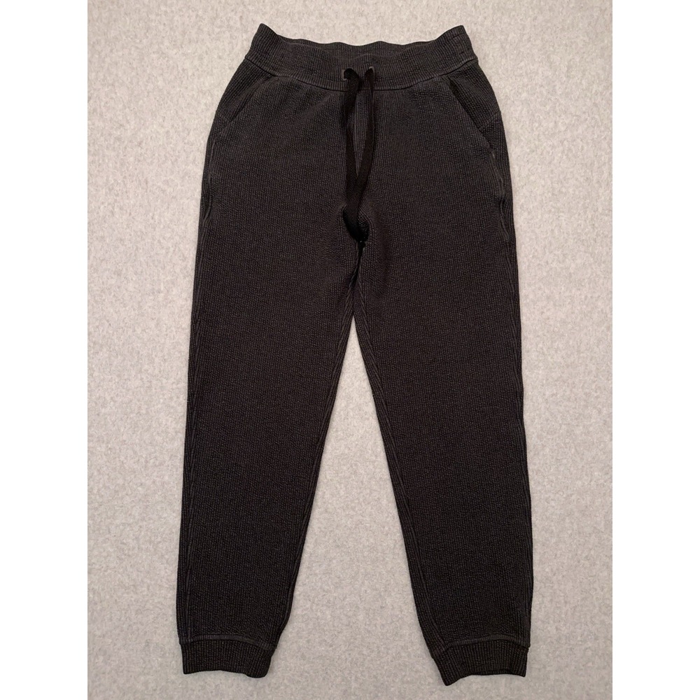 Lululemon Ribbed High-Rise‎ Joggers 25" 7/8 Length Women's 4 Gray Stretch W5DKDS